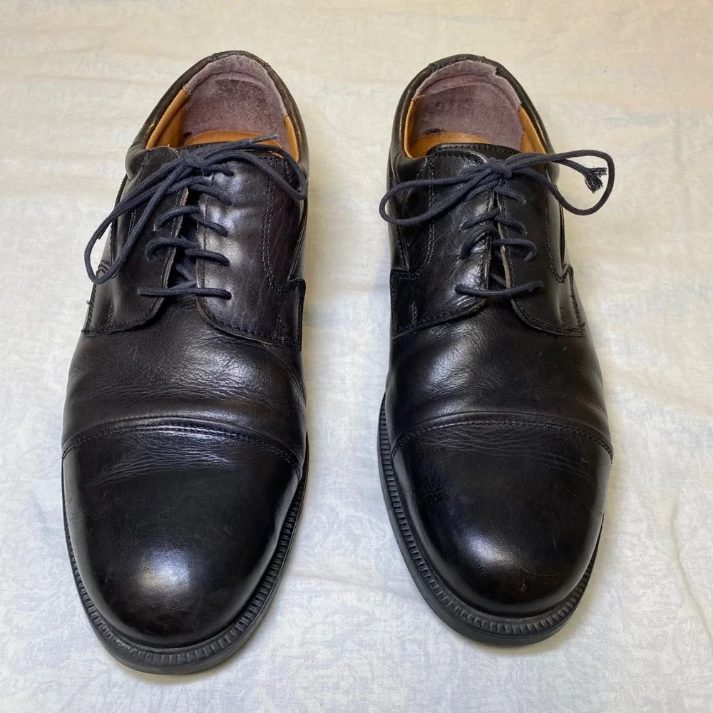 G.H.‎ Bass & Co. Mardi Cap Toe Oxford Dress Shoes Men's Size 12 M Black Italy